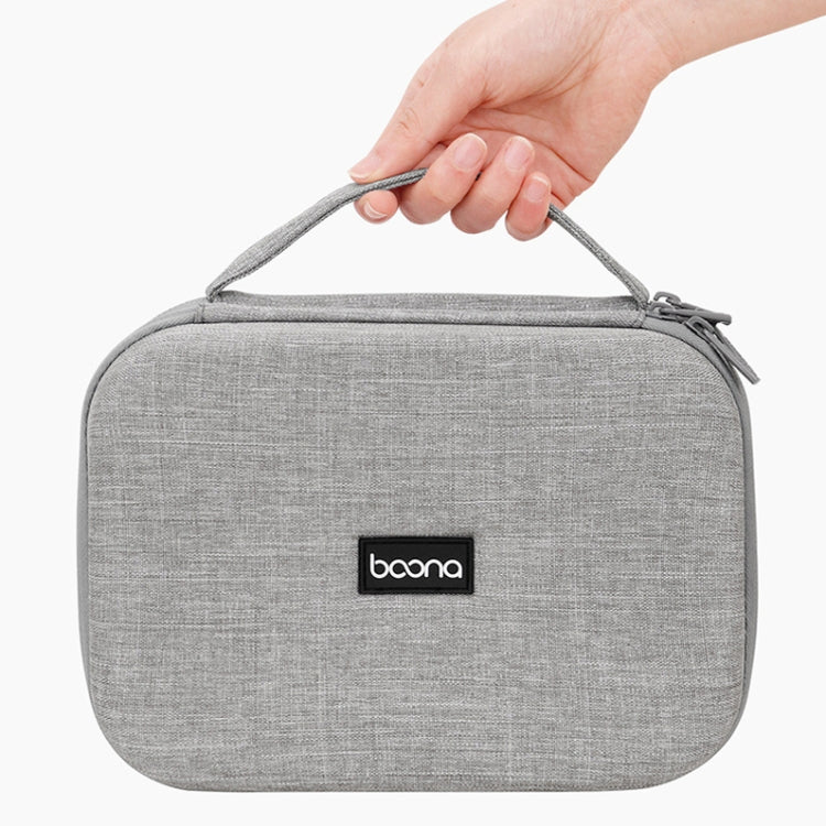 Boîte de protection pour câbles d'alimentation d'ordinateur portable et stockage numérique Baona BN-F011, gris, noir, gris extra large, noir extra large