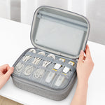Boîte de protection pour câbles d'alimentation d'ordinateur portable et stockage numérique Baona BN-F011, gris, noir, gris extra large, noir extra large