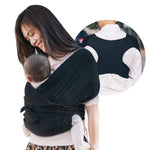 Porte-bébé double épaule avant porte-bébé portable sac de transport en X pour bébé, Taille :, M (Noir), L (Noir), M (Gris), L (Gris)