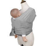 Porte-bébé double épaule avant porte-bébé portable sac de transport en X pour bébé, Taille :, M (Noir), L (Noir), M (Gris), L (Gris)