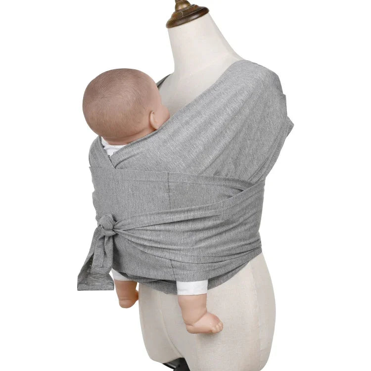 Porte-bébé double épaule avant porte-bébé portable sac de transport en X pour bébé, Taille :, M (Noir), L (Noir), M (Gris), L (Gris)