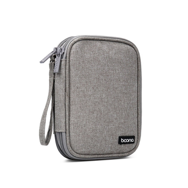 Housse de protection pour disque dur mobile Baona BN-C003 Sac de rangement portable pour disque dur, double couche (gris), double couche (noir), simple couche (gris), simple couche (noir)