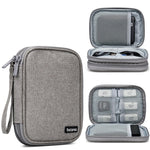 Housse de protection pour disque dur mobile Baona BN-C003 Sac de rangement portable pour disque dur, double couche (gris), double couche (noir), simple couche (gris), simple couche (noir)