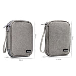 Housse de protection pour disque dur mobile Baona BN-C003 Sac de rangement portable pour disque dur, double couche (gris), double couche (noir), simple couche (gris), simple couche (noir)