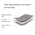Housse de protection pour disque dur mobile Baona BN-C003 Sac de rangement portable pour disque dur, double couche (gris), double couche (noir), simple couche (gris), simple couche (noir)