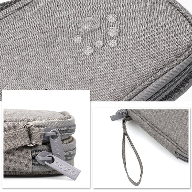 Housse de protection pour disque dur mobile Baona BN-C003 Sac de rangement portable pour disque dur, double couche (gris), double couche (noir), simple couche (gris), simple couche (noir)