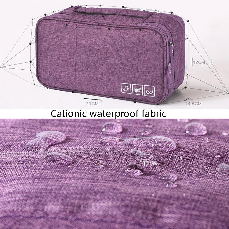 Sac de rangement étanche pour sous-vêtements, noir, gris, violet, bordeaux, bleu ciel, bleu marine