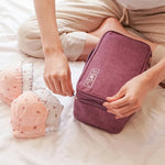 Sac de rangement étanche pour sous-vêtements, noir, gris, violet, bordeaux, bleu ciel, bleu marine