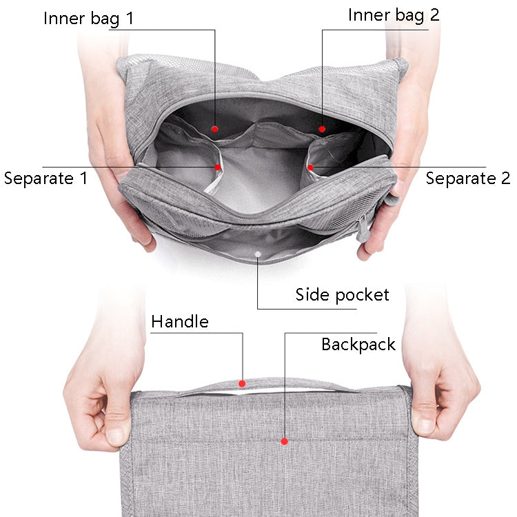 Trousse de Toilette de Voyage Imperméable Sac de Rangement Portable Anti-Poussière Trousse de Maquillage Suspendue, Violet, Noir, Gris, Rouge Vin, Bleu Ciel, Bleu Marine