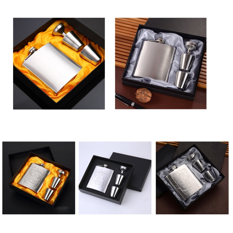 Ensemble de flasques de hanche portables en acier inoxydable avec entonnoir à vin, 7OZ Jaune Grunge, 7OZ Gris Grunge, 7OZ Jack Jaune Grunge, 7OZ Jack Gris Grunge, 7OZ Jack Noir Essentiel