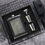Flasque de poche portable en acier inoxydable avec verre à vin et entonnoir, Style :, 8OZ New Jack Patch Core, 8OZ Old Jack Patch Core, 8OZ Old Man Patch Core, 8OZ motif floral jaune Core, 7OZ Jack cuir noir gris, 7OZ Jack cuir jaune Old Man gris