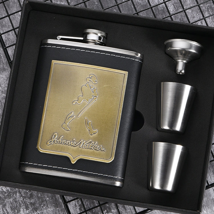 Flasque de poche portable en acier inoxydable avec verre à vin et entonnoir, Style :, 8OZ New Jack Patch Core, 8OZ Old Jack Patch Core, 8OZ Old Man Patch Core, 8OZ motif floral jaune Core, 7OZ Jack cuir noir gris, 7OZ Jack cuir jaune Old Man gris