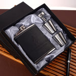 Flasque de poche portable en acier inoxydable avec verre à vin et entonnoir, Style :, 8OZ New Jack Patch Core, 8OZ Old Jack Patch Core, 8OZ Old Man Patch Core, 8OZ motif floral jaune Core, 7OZ Jack cuir noir gris, 7OZ Jack cuir jaune Old Man gris
