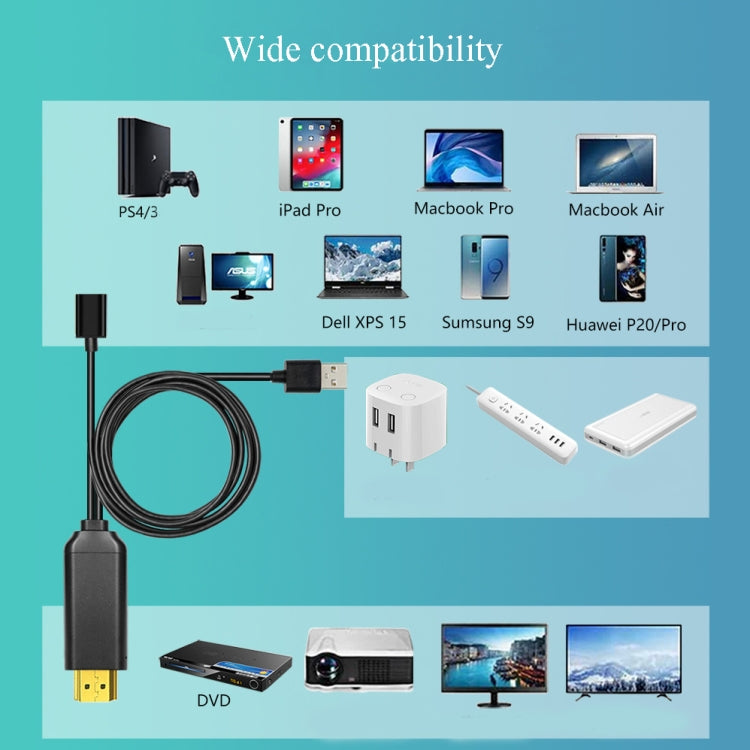 L3B Câble USB Type-C vers HDMI compatible, adaptateur audio, connecteur d'écran HD TV trois-en-un, L3B