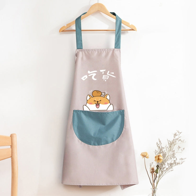 Tablier de cuisine imperméable et anti-huile mignon tablier de travail de cuisine, couleur: rose clair gourmand (ordinaire), rose clair gourmand (ordinaire)