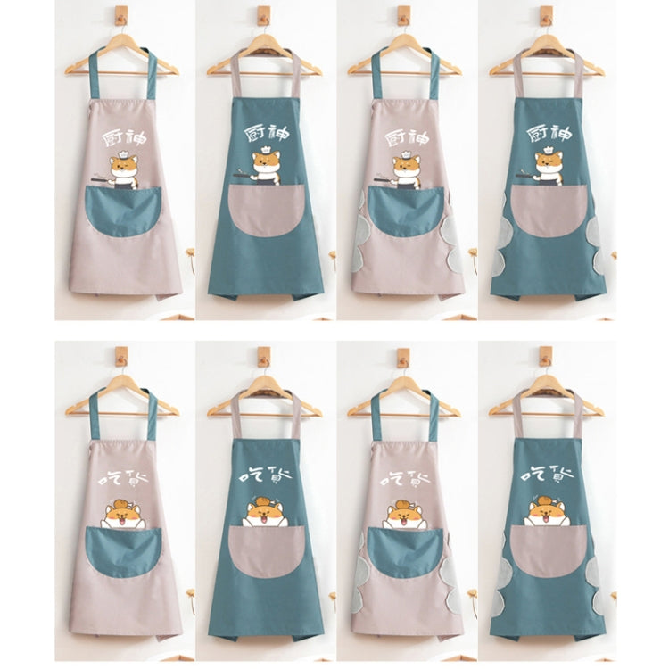 Tablier de cuisine imperméable et anti-huile mignon tablier de travail de cuisine, couleur: rose clair gourmand (ordinaire), rose clair gourmand (ordinaire)