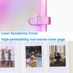 Album photo en polyuréthane de 3 pouces, 128 pièces, laser Symphony, rangement mini-photo numérique, argent illusion, rose illusion, violet illusion, huile, ancre air-mer