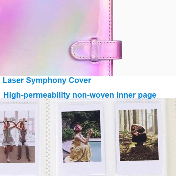 Album photo en polyuréthane de 3 pouces, 128 pièces, laser Symphony, rangement mini-photo numérique, argent illusion, rose illusion, violet illusion, huile, ancre air-mer