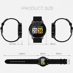 Montre connectée Q8 à écran couleur OLED, étanche IP67, avec suivi de la fréquence cardiaque, de la pression artérielle et de l'oxygénation, et fonction fitness.