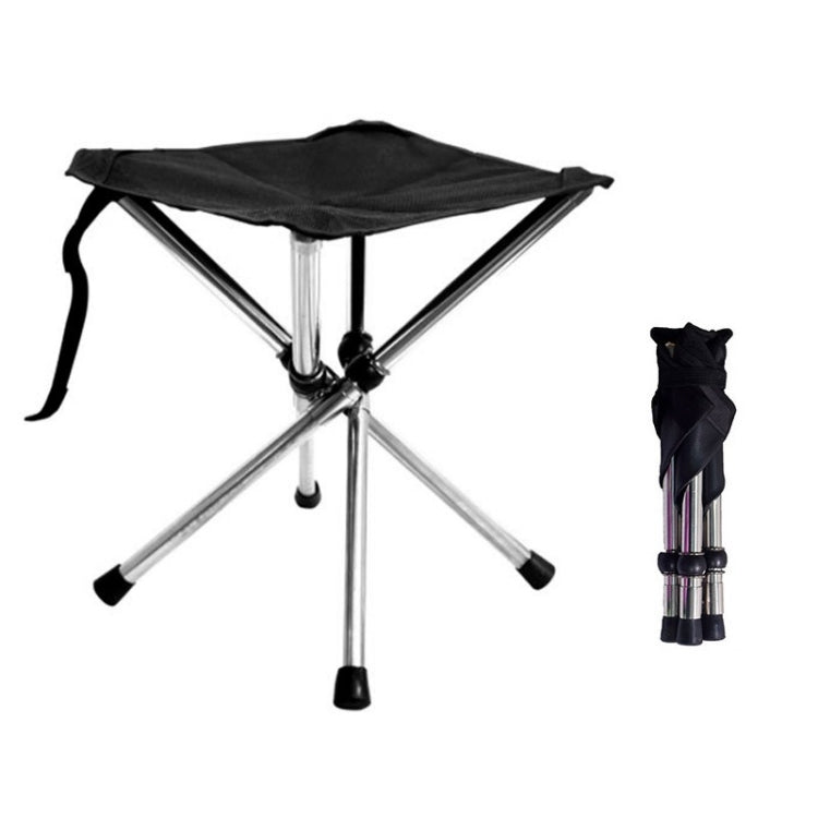 Tabouret pliant portable en acier inoxydable rétractable extérieur, chaise de camping plage pêche, Spéc : S, L