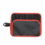 Sac à outils pour appâts de pêche sur route, sac de rangement portable étanche pliable pour appâts plombés, rouge noir, jaune noir
