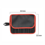 Sac à outils pour appâts de pêche sur route, sac de rangement portable étanche pliable pour appâts plombés, rouge noir, jaune noir
