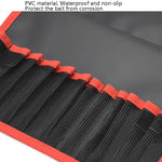 Sac à outils pour appâts de pêche sur route, sac de rangement portable étanche pliable pour appâts plombés, rouge noir, jaune noir