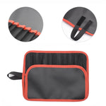 Sac à outils pour appâts de pêche sur route, sac de rangement portable étanche pliable pour appâts plombés, rouge noir, jaune noir