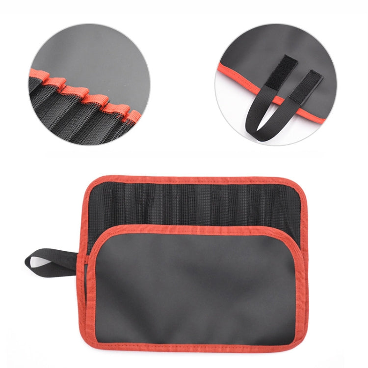 Sac à outils pour appâts de pêche sur route, sac de rangement portable étanche pliable pour appâts plombés, rouge noir, jaune noir