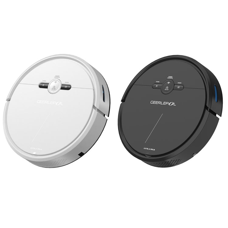 Robot aspirateur automatique GEERLEPOL Smart Home, haute configuration, support application mobile, blanc, noir