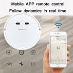 Robot aspirateur automatique GEERLEPOL Smart Home, haute configuration, support application mobile, blanc, noir