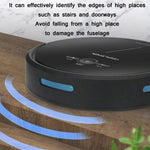 Robot aspirateur automatique GEERLEPOL Smart Home, haute configuration, support application mobile, blanc, noir