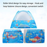 Jouet piscine à balles océan pliable 3 en 1 ZP01 tente enfant maison de jeu tunnel de tir, Bleu mer, Mer profonde
