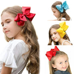 5 Pinces à Cheveux Nœuds en Ruban Gros Couleur Vive pour Enfants Filles 6 Pouces