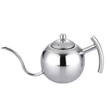 Pot à café moka à rinçage manuel, en acier inoxydable, style européen, avec infuseur, 1L, 0.85L