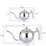 Pot à café moka à rinçage manuel, en acier inoxydable, style européen, avec infuseur, 1L, 0.85L