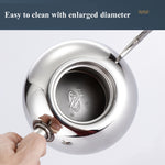 Pot à café moka à rinçage manuel, en acier inoxydable, style européen, avec infuseur, 1L, 0.85L