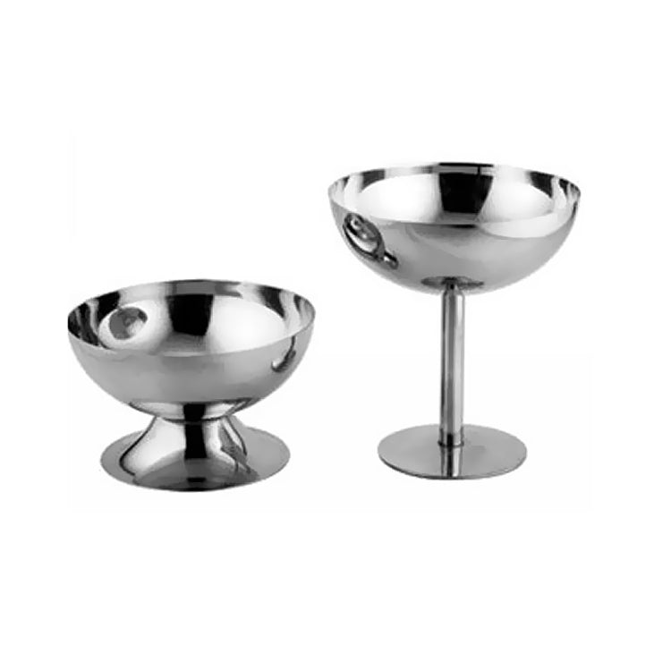 Tasse à glace en acier inoxydable, coupe à glace, verre à vin pour bar, spécification :, A court, B haut