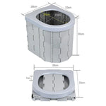 Toilettes portables pliantes intégrées pour voiture, toilettes de camping en plein air pour voyage en voiture autonome, toilettes voiture (gris clair), toilettes voiture (noir)