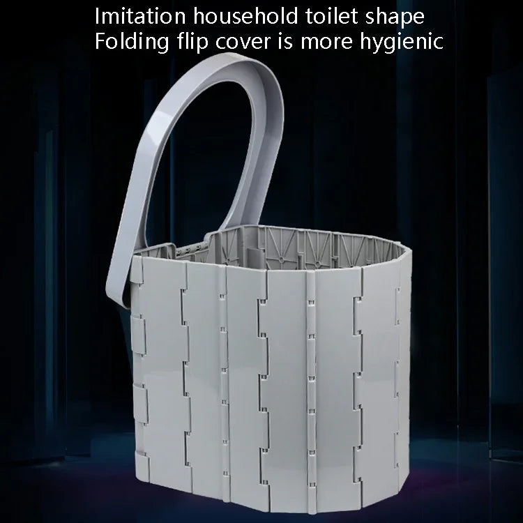 Toilettes portables pliantes intégrées pour voiture, toilettes de camping en plein air pour voyage en voiture autonome, toilettes voiture (gris clair), toilettes voiture (noir)