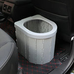 Toilettes portables pliantes intégrées pour voiture, toilettes de camping en plein air pour voyage en voiture autonome, toilettes voiture (gris clair), toilettes voiture (noir)