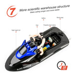 Bateau à moteur électrique télécommandé 809 2,4 GHz, modèle de yacht électrique haute vitesse, jouet aquatique pour enfants, spécifications, batterie simple (rouge), batterie simple (bleue)