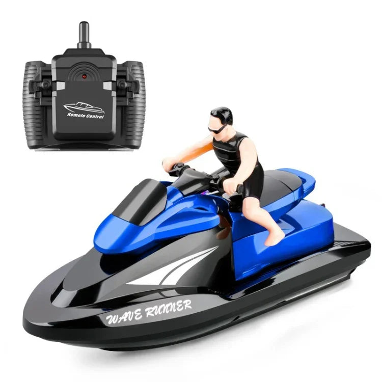 Bateau à moteur électrique télécommandé 809 2,4 GHz, modèle de yacht électrique haute vitesse, jouet aquatique pour enfants, spécifications, batterie simple (rouge), batterie simple (bleue)