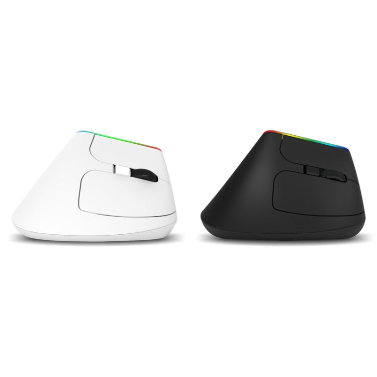 Souris verticale sans fil double mode Bluetooth DELUX M618C 6 boutons 1600 DPI RVB, M618C (blanc), M618C (noir)