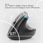 Souris verticale sans fil double mode Bluetooth DELUX M618C 6 boutons 1600 DPI RVB, M618C (blanc), M618C (noir)