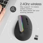 Souris verticale sans fil double mode Bluetooth DELUX M618C 6 boutons 1600 DPI RVB, M618C (blanc), M618C (noir)