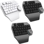 DELUX T11 Clavier unimanuel 29 touches à raccourcis, outil de reconnaissance vocale, clavier plat, couleur : Argent, Argent