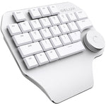 DELUX T11 Clavier unimanuel 29 touches à raccourcis, outil de reconnaissance vocale, clavier plat, couleur : Argent, Argent