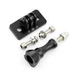 Support de fixation pour casque avec tête de trépied en alliage d'aluminium, compatible avec GoPro HERO9 Black / HERO8 Black /7 /6 /5 /5 Session /4 Session /4 /3+ /3 /2 /1, DJI Osmo Action, Xiaoyi et autres caméras d'action, bleu, noir, rouge.