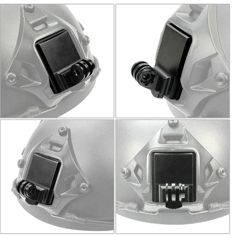 Adaptateur de base de casque support fixe de chasse CS NVG pour GoPro HERO9 Black /HERO8 Black /7 /6 /5 /5 Session /4 Session /4 /3+ /3 /2 /1, DJI Osmo Action, Xiaoyi et autres caméras d'action, version améliorée, version classique